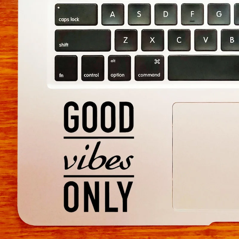 

Наклейка для ноутбука Good Vibes с цитатами, Виниловая наклейка для MacBook Pro16, Air Retina 11, 12, 13, 15 дюймов, Обложка для ноутбука