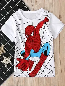 estampada de Superhéroes niños, camisetas Spiderman que cambian la cara, camiseta de Capitán América, ropa para niños - AliExpress