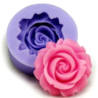 1pcs bloom rose silicone cake mold 3d flower fondant mold cupcake chocolate candy jelly decoration baking tool moulds