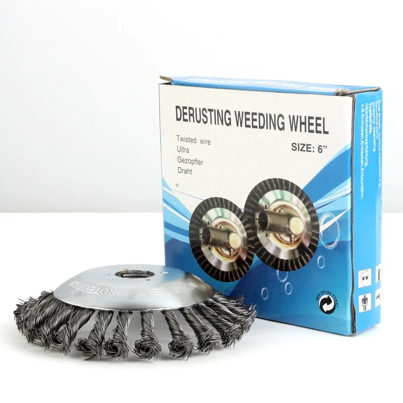 

Lawn mower 8 inch steel wire wheel cutting head twisted wire weeding head bowl type 6 inch lawn mower head weeding accessories
