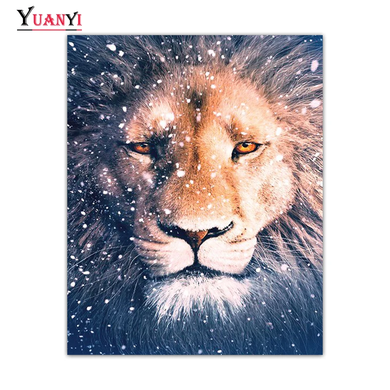 Алмазная живопись с животными полноразмерная вышивка в виде льва мозаика ручной