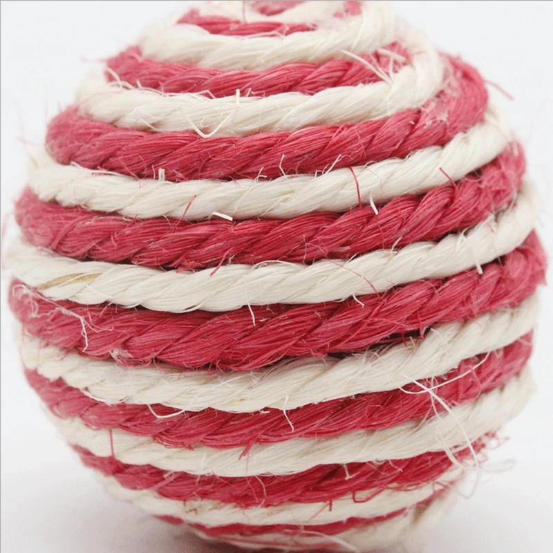 Cat Pet Sisal Rope Weave Ball Teaser Kitten Dog Playing Chewing Rattle Scratch Catch Toy Puppy Interactive Training Supply | Дом и сад