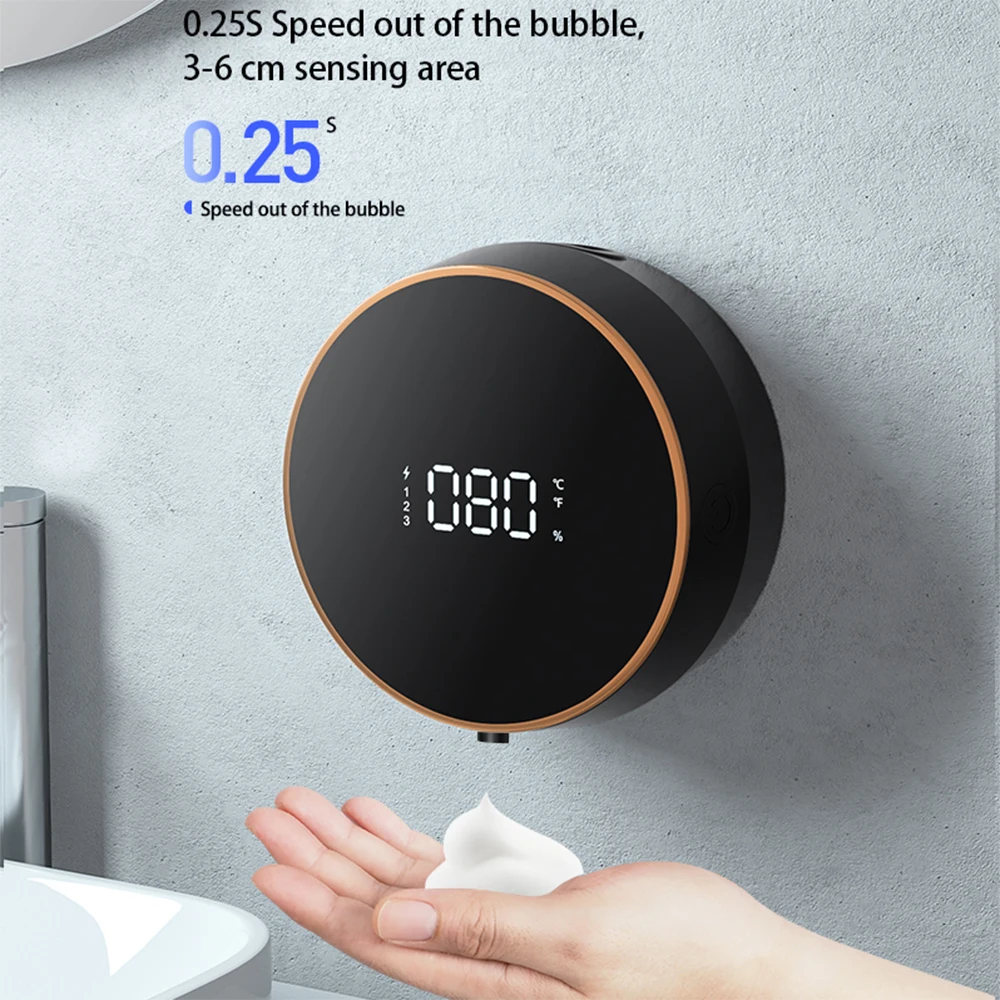 

Touchless Wall-mounted Automatic Soap Dispenser USB Liquid Foam Machine Infrared Sensor Electric Hands Free Hand Sanitizer Tool