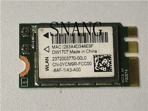 

FOR Dell orijinal dw1707 kablosuz WiFi kartı modeli QCNFA335 YCM9R 0YCM9R CN-0YCM9R: dizüstü bilgisayar ağ