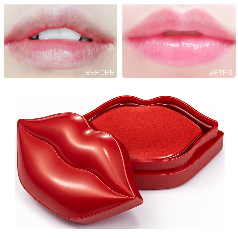 

Lip Mask Collagen Moisturizing Anti-Drying Exfoliating Patches For Lips Care Cherry Remove Wrinkles Lines Brighten 20pcs/Box M