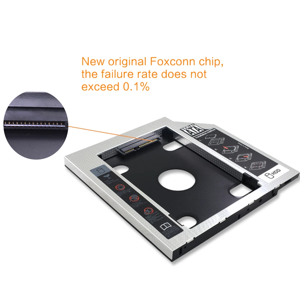 TISHRIC 2nd HDD Caddy SSD 9 5 мм 12 7 кабель для подключения жесткого диска адаптер ноутбука CD ROM