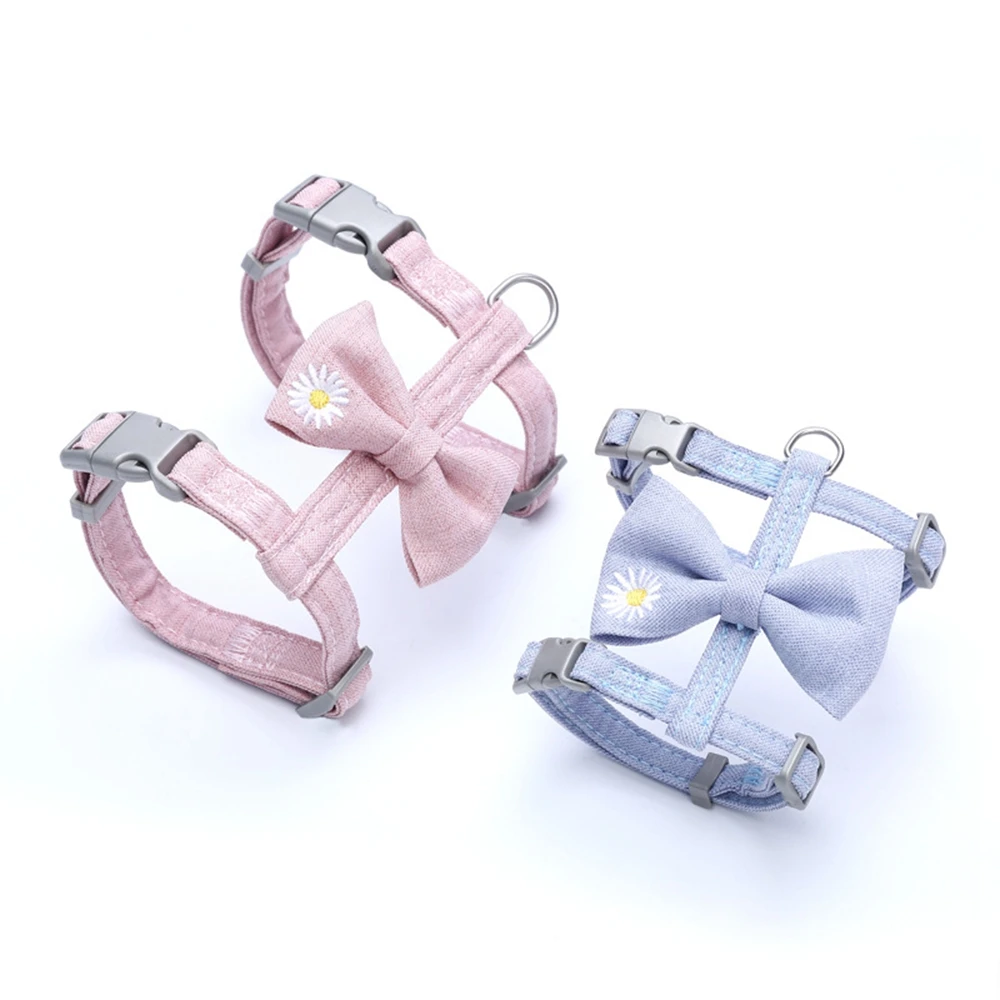 

Поводок и ошейник для кошек, регулируемый, с бантом, аксессуары для домашних животных