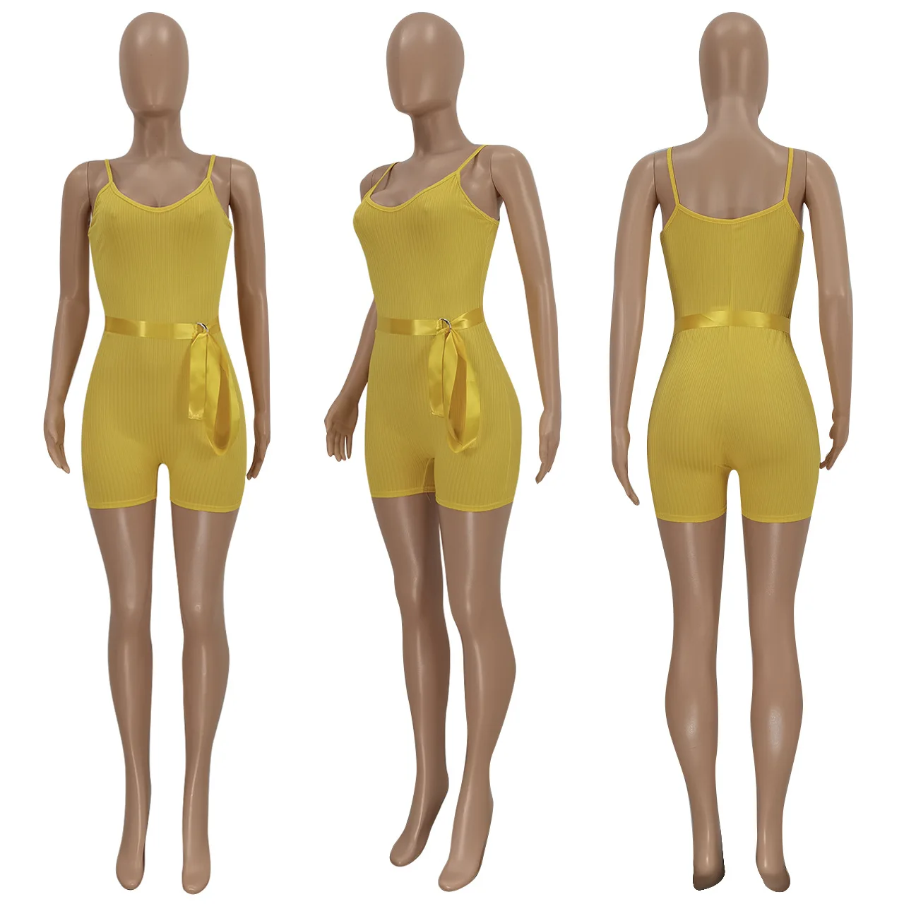 

New Solid Color Pit Strap Jumpsuit Women's Clothing Bodycon Romper One Piece Outfit Jumpsuit Women