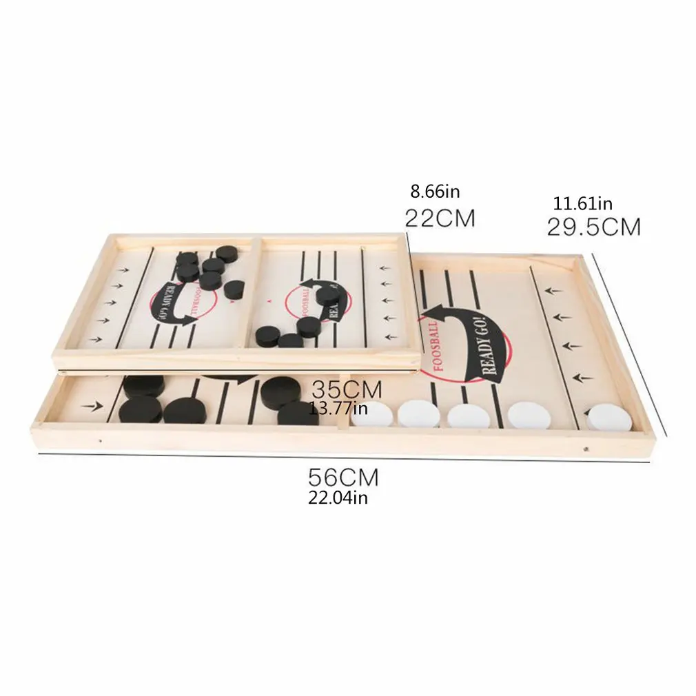 

Fast Sling Puck Game Pace Wooden Table Hockey Winner Games Interactive Chess Toys For Adult Children Desktop Battle Board Game