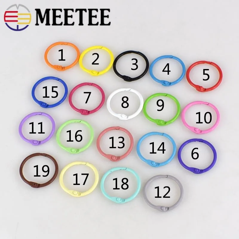 20 шт 30/45 мм Цветные Металлические пряжки для открывания ключей DIY Ручная работа