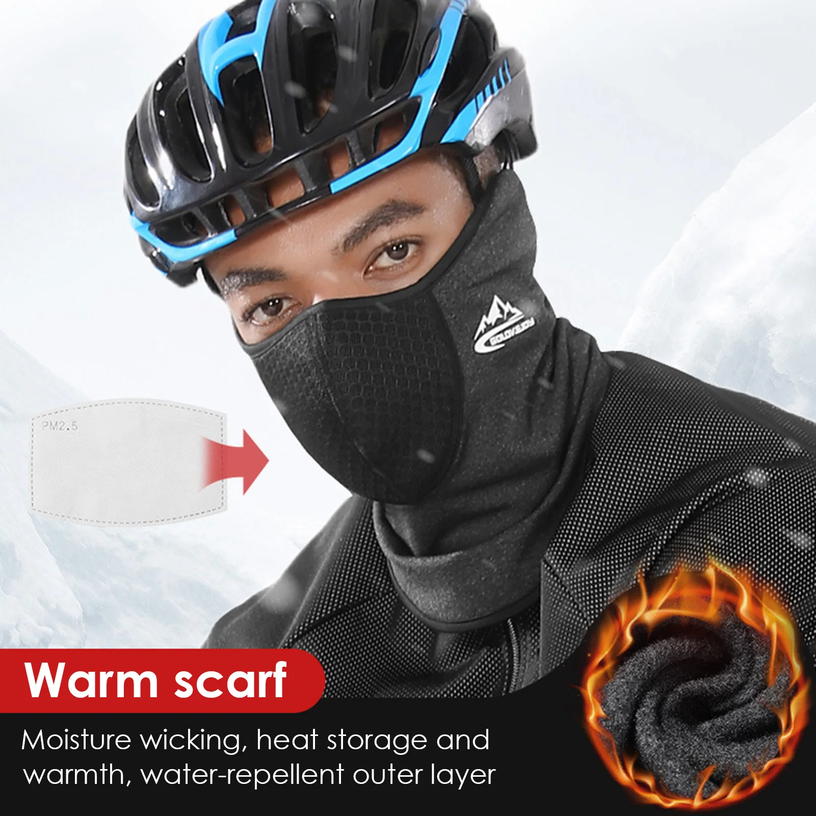 

Face Cover Riding Turban Windproof Thermal Winter Scarf Neck Warmer Hood For Cold Weather Cycling Running Skiing Snowboarding