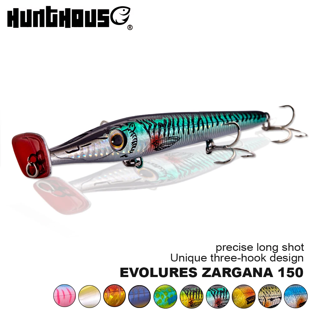 Hunthouse новые Поппер приманки 150 мм 20 г Garfish длинные литые карандаши Плавающие для