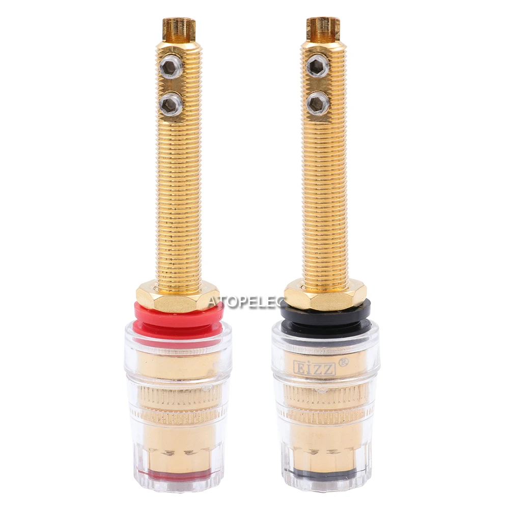 2 шт. EIZZ 24K позолоченный латунный динамик усилитель длинная переплетная стойка HiFi
