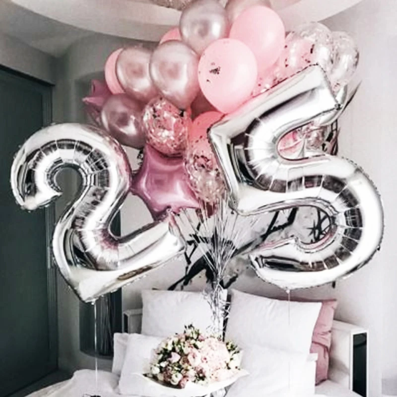 Надувные шары из алюминиевой фольги воздушные гелиевые с большим числом 16 32 40
