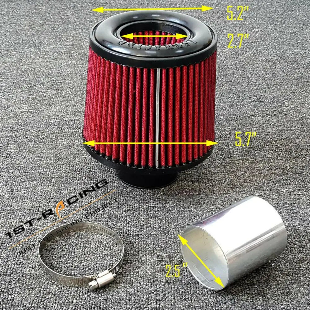 2 5 &quot64 мм универсальный резиновый конический круглый воздушный фильтр с высоким