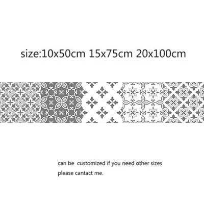 Ретро Геометрия самоклеющаяся плитка задний всплеск серый настенный стикер