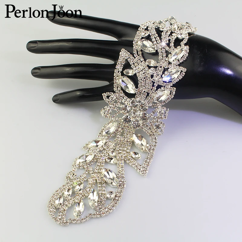 

10pcs/lot Ab Crystal welding patch rhinestone applique plating sliver sew on Wedding dress bag decoration accessories YH Z016