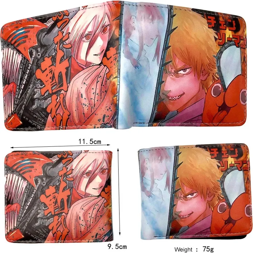 

Кошелек Takerlama с изображением аниме бензопилы, мужской кошелек, складной кошелек с мультяшным рисунком, держатель для карт, ID, денег с кармана...