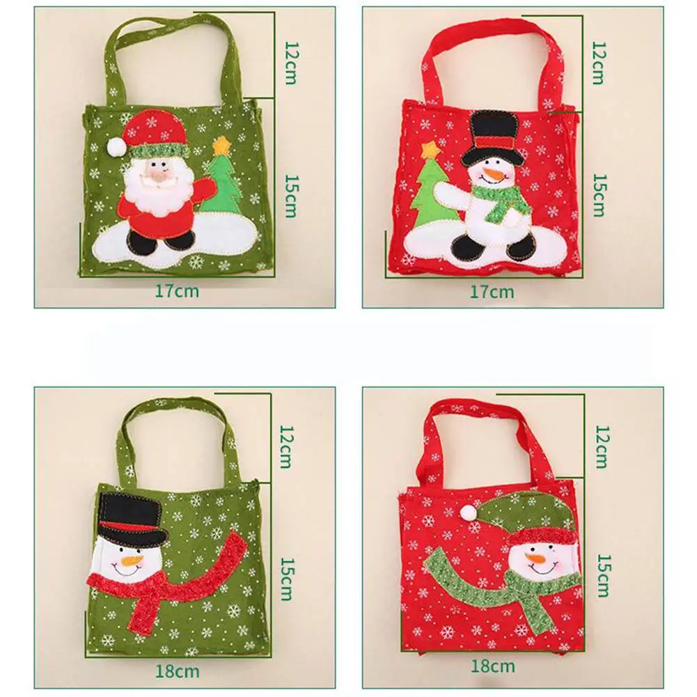 1 шт милый Санта Клаус/снеговик шаблон Конфеты Подарочная сумка для печенья