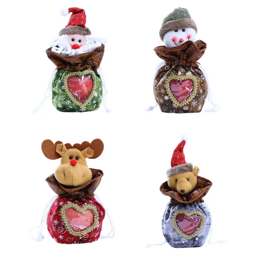 

Merry Christmas Santa Claus Candy Gift Bags New Year Christmas Party Decoration Kids Gift Cookies Candy Packaging Bags 2021