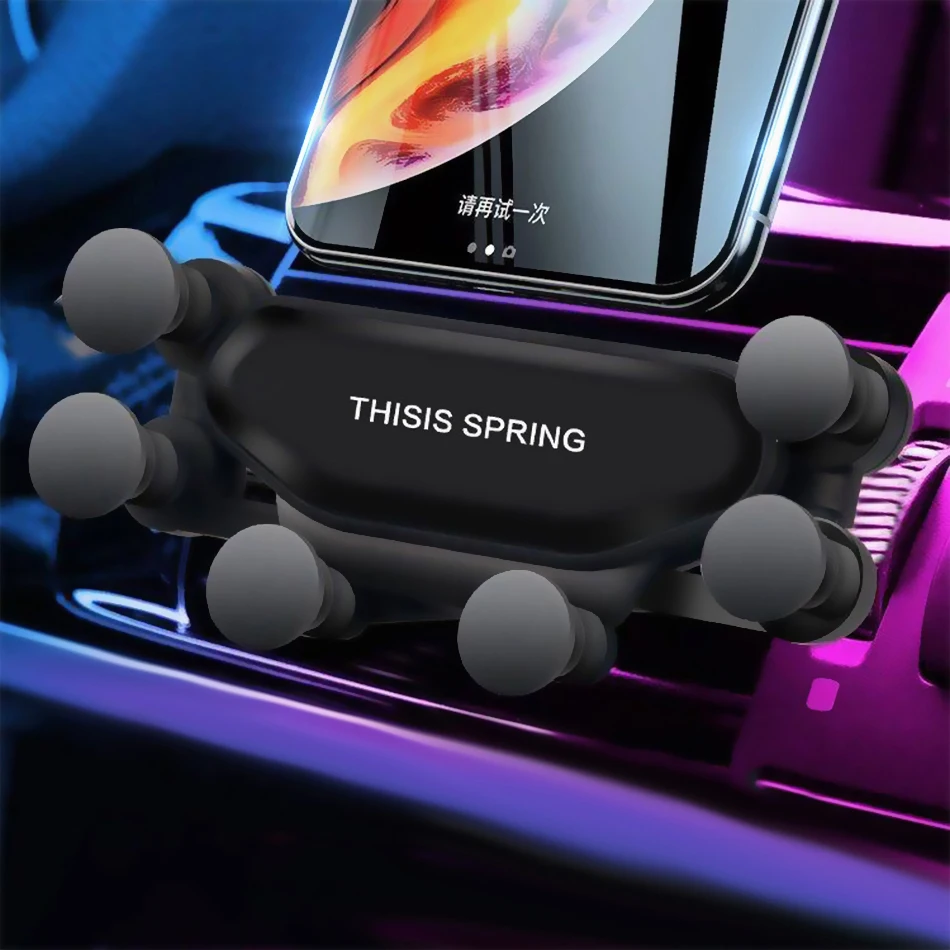 

Gravity Car Phone Holder Support Car Air Vent Telescopic Clip Mount Smart Phone Stand For iPhone 12 Pro Max Xiaomi 11 Huawei P40