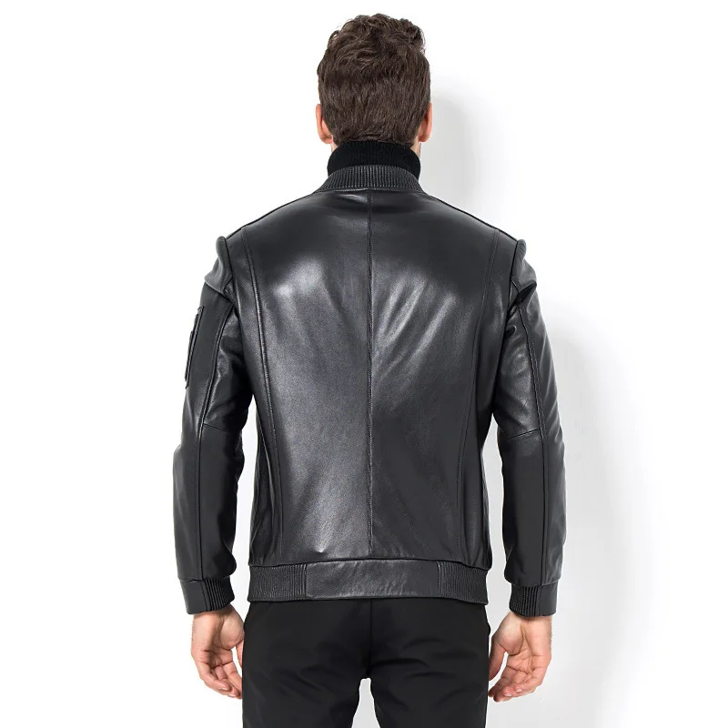 Новинка 2020 мужская куртка-бомбер из натуральной кожи ветровка для пилота пальто