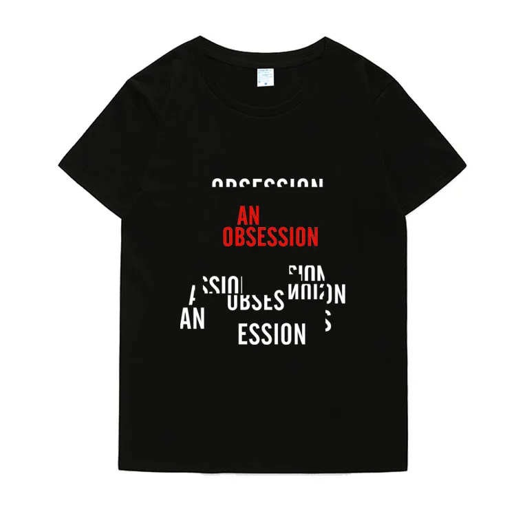 Kpop летняя футболка с круглым вырезом и принтом букв модная унисекс коротким