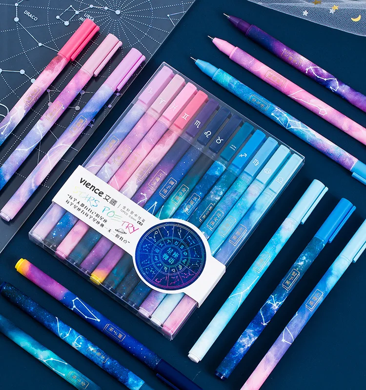 Набор гелевых ручек серии Creative Constellation 12 шт./кор. гелевая ручка в стиле звездного