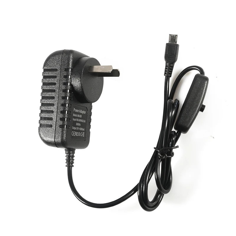 5 В 3 а зарядное устройство для Raspberry Pi AC адаптер Micro USB кабель с выключателем