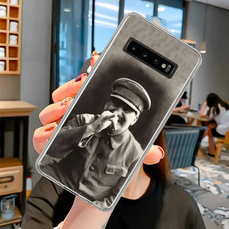 

Russian Stalin Ussr Phone Case Transparent Phone Case For Samsung S10 Plus S10 E(lite) S6 S7 Edge S8 S9 Plus Brand