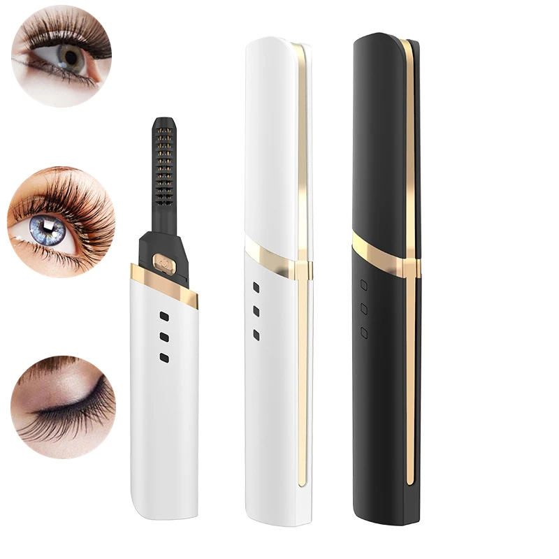 

Electric Heated Eyelash Curler USB Rechargeable Eyelashes Curler Quick Heating Natural Eyelash Curler Long Lasting Makeup