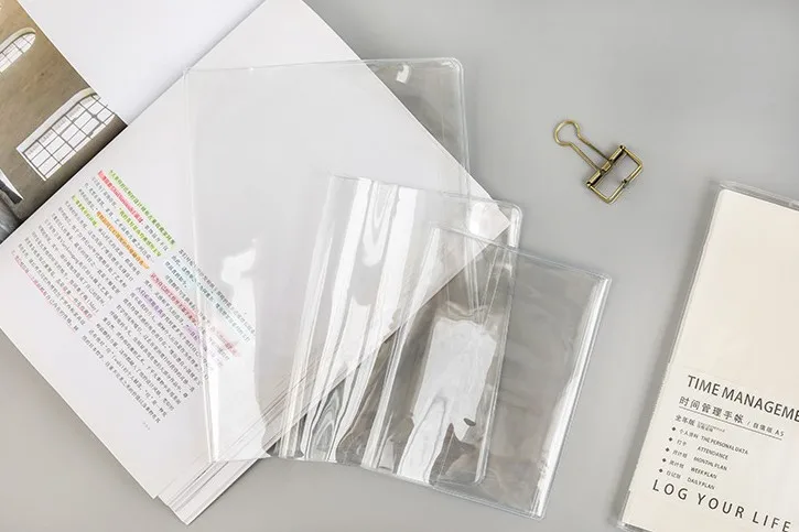 1 шт. горячая Распродажа DIY Прозрачная Обложка из ПВХ для записной книжки A5 A6 новые школьные офисные принадлежности Подарочная Обложка для книг
