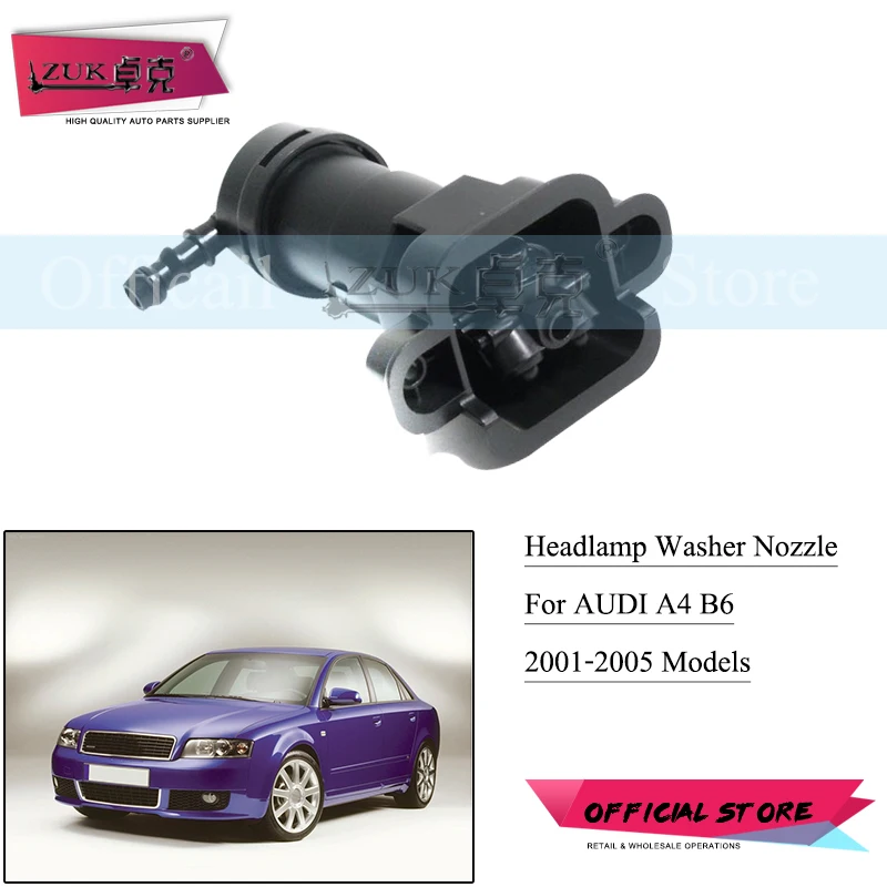 

Насадка для омывателя передней фары ZUK, спрей-актуатор для AUDI A4 B6 2002 2003 2004 2005