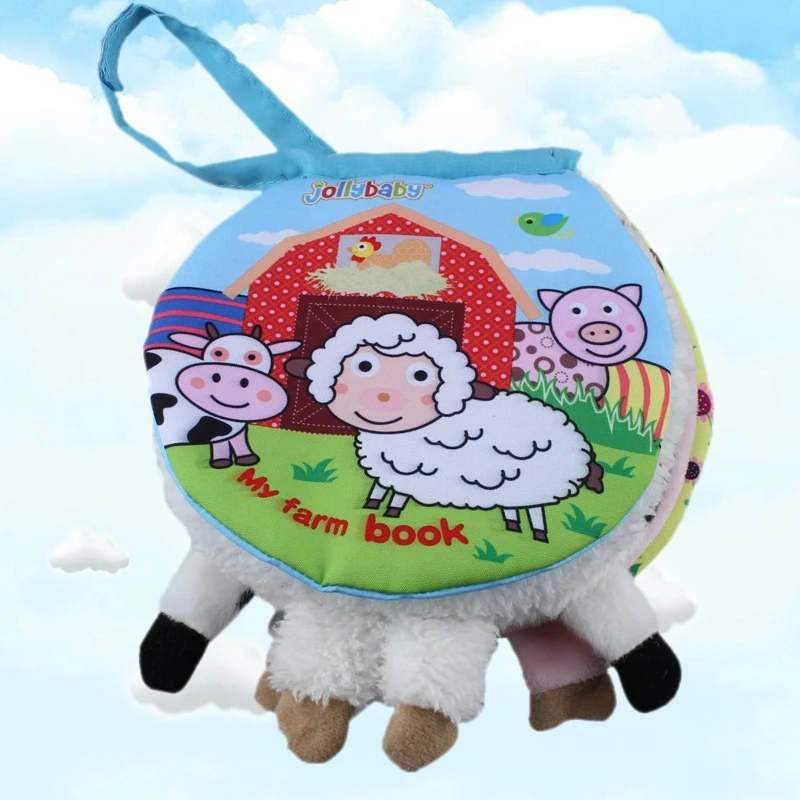 Jollybaby животные познание ног Ткань Книга игрушка активность детская книга ребенок