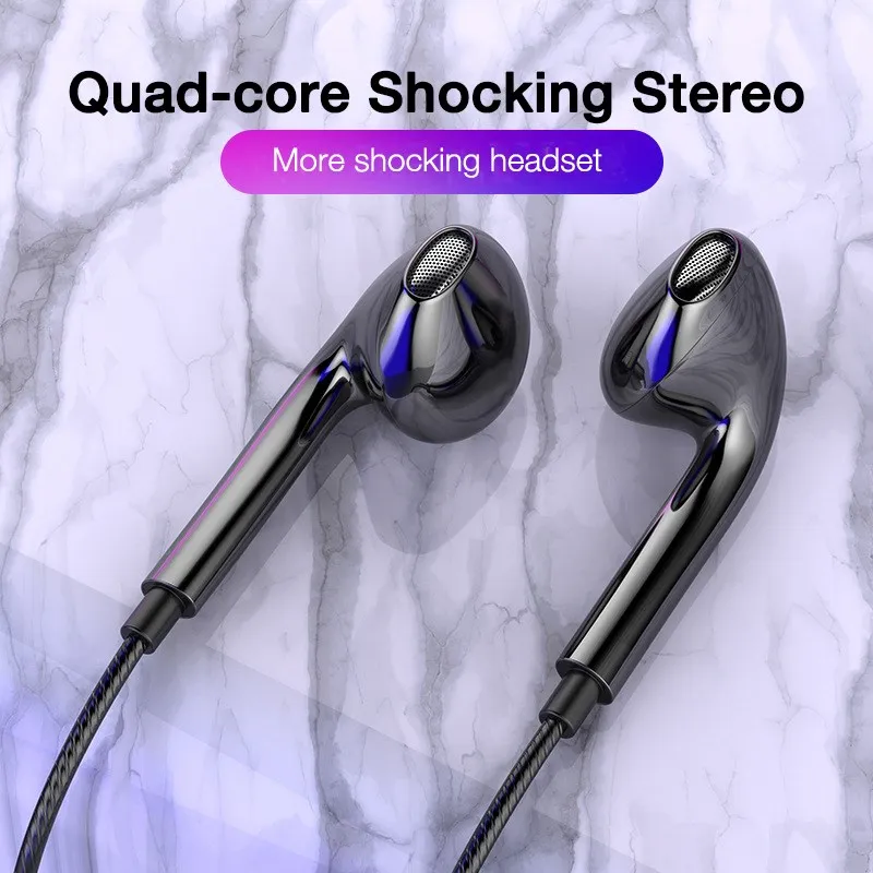 3.5MM In-Ear Earphones Wired Headphones With Microphone Bass Stereo Headset Sport Gaming Headsets For Xiaomi Huawei Samsung | Электроника