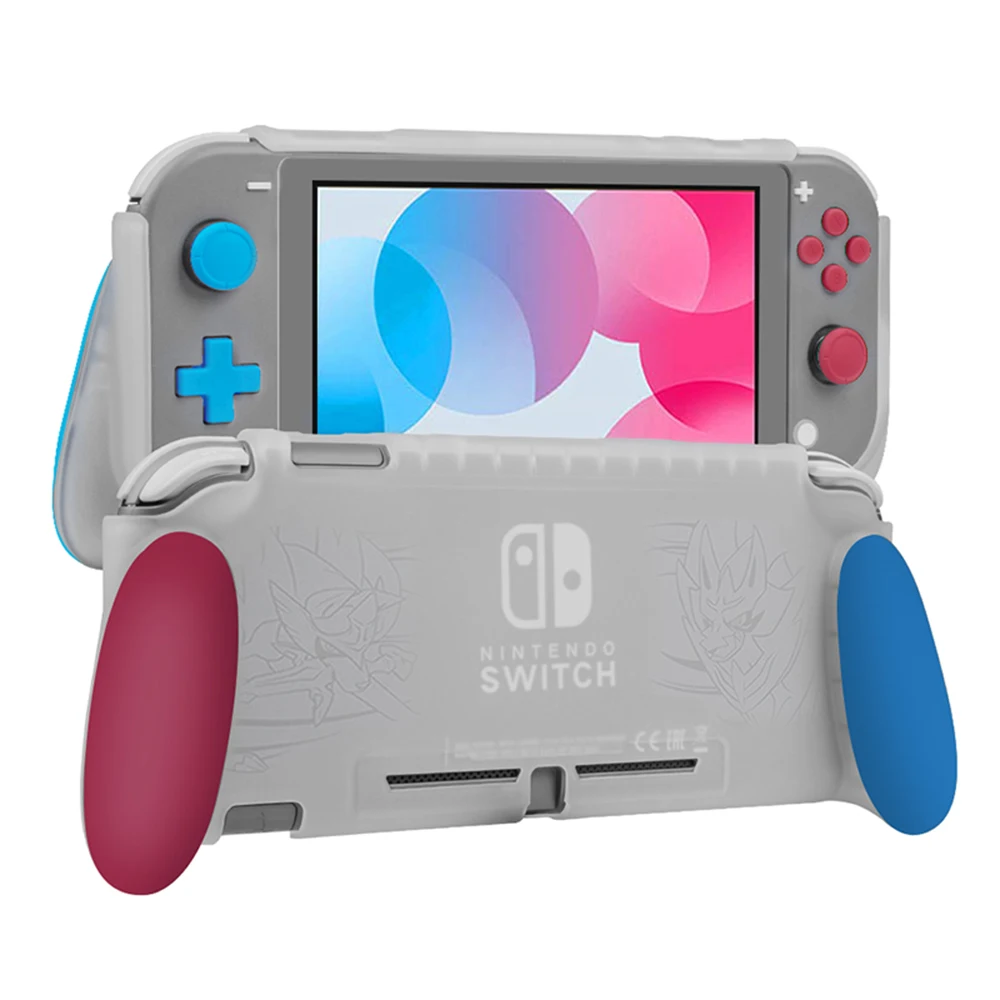 

Чехол NS с эргономичной ручкой для Nintendo Switch Lite, ударопрочный защитный чехол из ТПУ с защитой от царапин, чехол с силиконовой ручкой