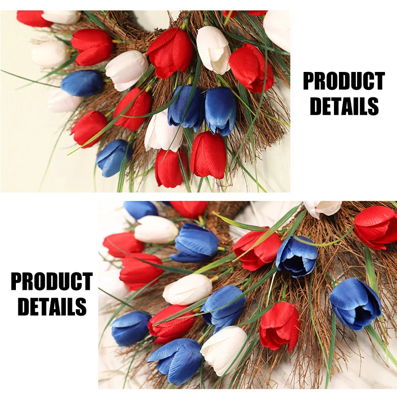 В форме тюльпана от Венок Дверь венок искусственный цветок цветочный веточка