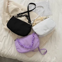 small messenger bags simple ladies underarm bag fashion chain women baguette handbags all match clutch purse girls bag bolsa