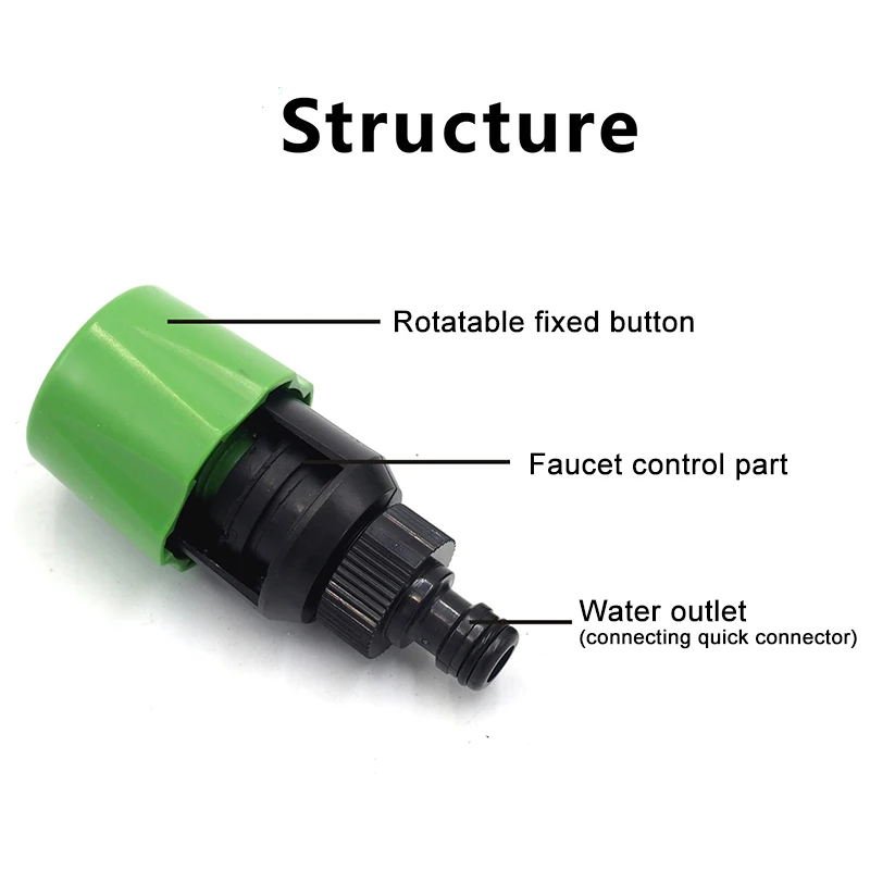 

Kitchen Faucet Connector Pacifier Type Rotat Adjustable Water Pipe Adapter British Garden Irrigation Watering Nozzle Connector