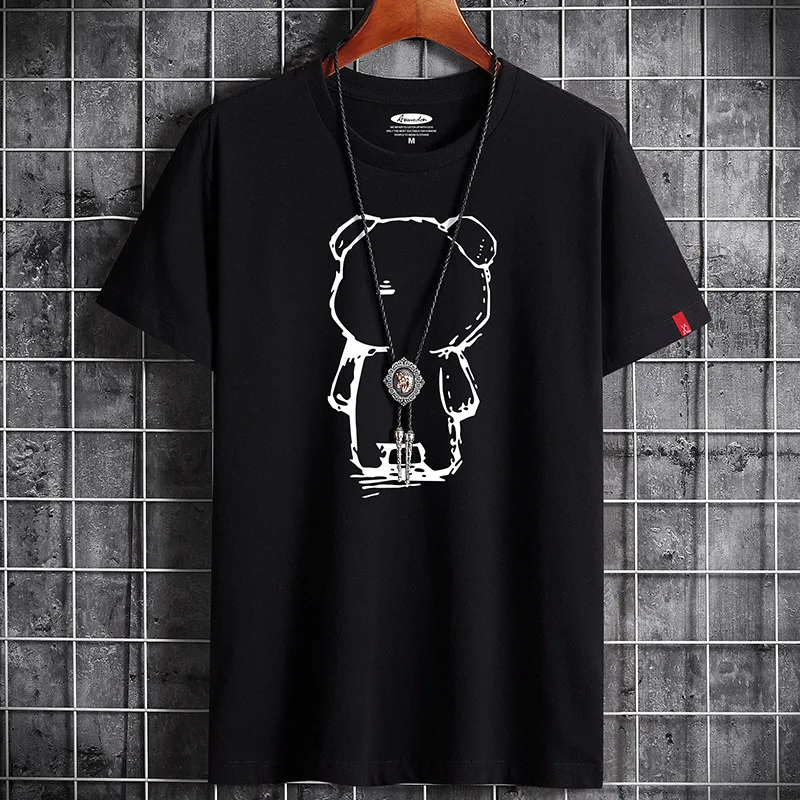 

2021 Newest T Shirt for Men Clothing Fitness White O Neck Anime Man T-shirt For Male Oversized S-6XL New Men T-shirts Goth Punk