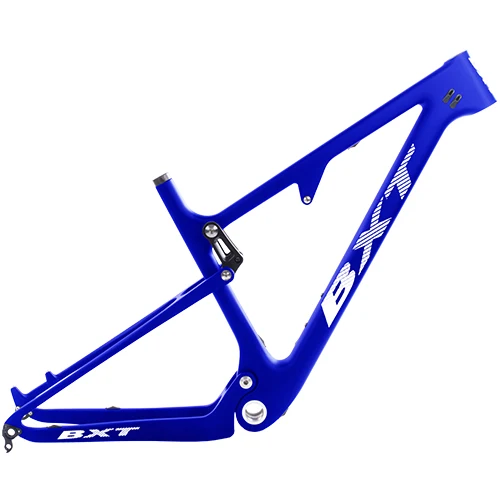 BXT новейший 29er UD Карбон MTB полная Подвеска по пересеченной местности без логотипа BSA Задний амортизатор 165*38 мм* 22 мм рама для горного велосипеда - Цвет: bxt full blue
