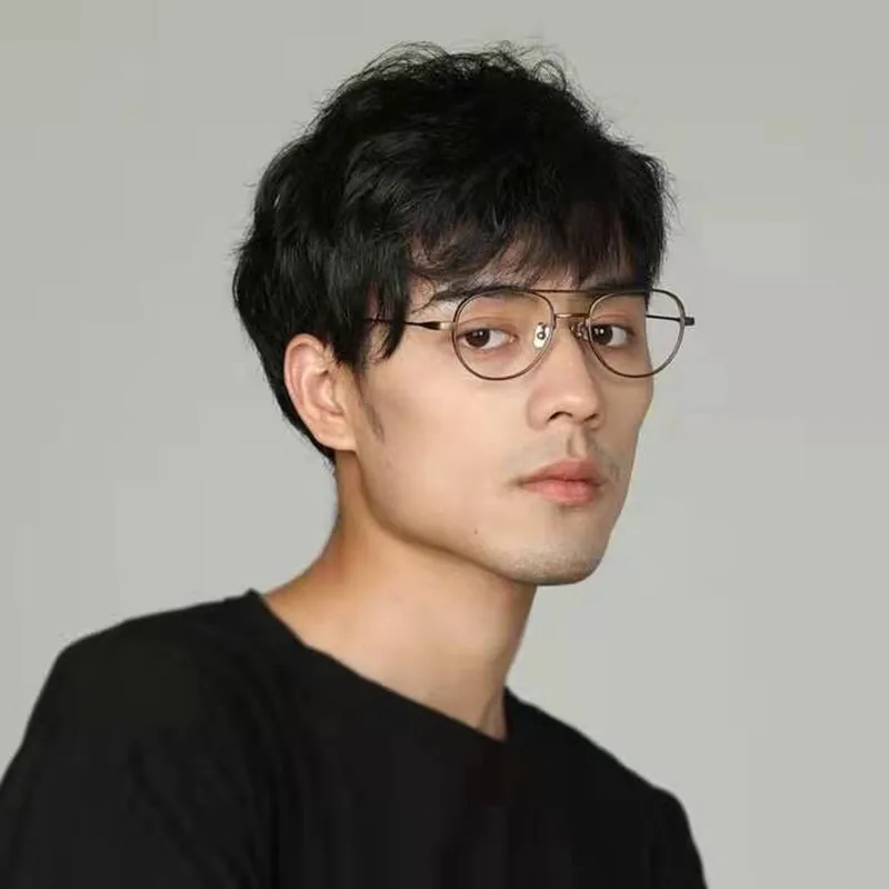 Японская коллекция чистые титановые рандомные винтажные мужские очки Простые