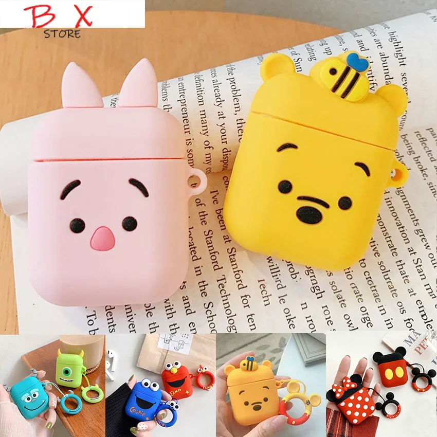 Чехол для AirPods милый мультяшный защитный чехол беспроводной наушников Air pods 2 с