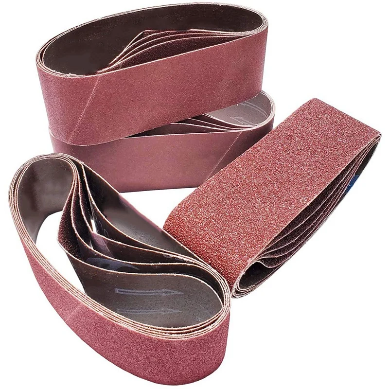 

20 PCS 3X21 Inch Abrasive Sanding Belts & 2 Pcs Contour Gauge, Shape Duplicator Profile Gauge 5 Inch and 10 Inch