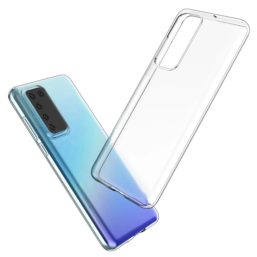 Чехол для Huawei Mate 30 P20 P30 P40 Lite E прозрачный силиконовый бампер из ТПУ мягкий чехол P