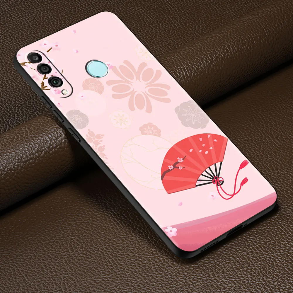 

Japanese Style Art Japan Phone Case For Huawei P30 P Smart Z 2019 P30 P20 P40 Pro P10 Lite P40Lite E 2021 2018 Black Cover Capa