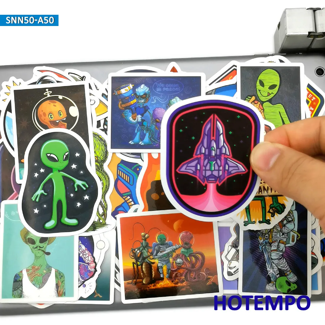 50 шт. космического пространства НЛО ракета космонавт Вселенной Стиль наклейки