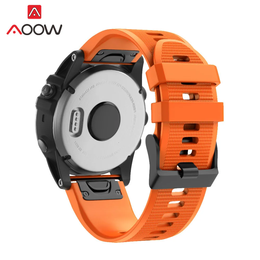 22 мм 26 мм силиконовый ремешок для часов Garmin fenix 3 HR fenix 5X fenix 3HR fenix 5 Plus быстросъемный сменный ремешок для браслета