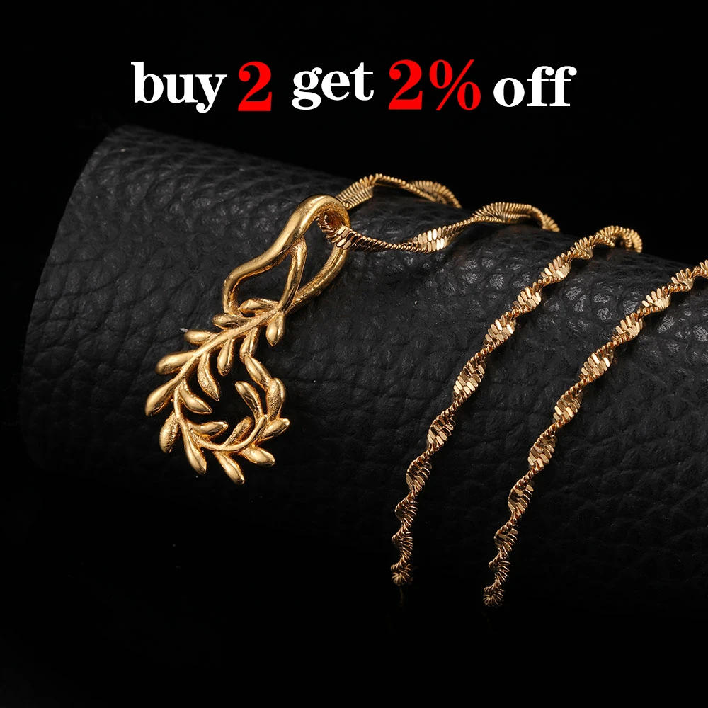 Женское массивное ожерелье с кулоном в виде оливковой ветки|chunky jewelry|statement