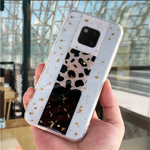 Чехол TRISEOLY из золотистой фольги с леопардовым принтом для huawei P8 P9 P10 Lite Plus для mate 10 20 Pro Honor 6X9 8 Lite Nova 3 3i, мягкий чехол